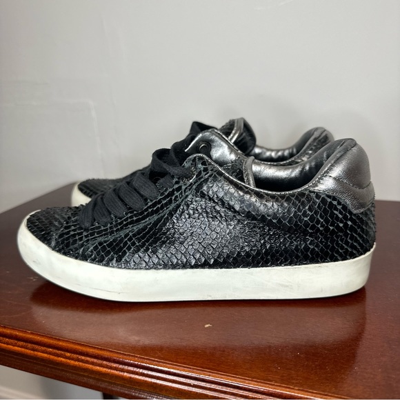 Zadig&Voltaire Women’s Python Leather Low sneakers - Size 5, black - Picture 5 of 10